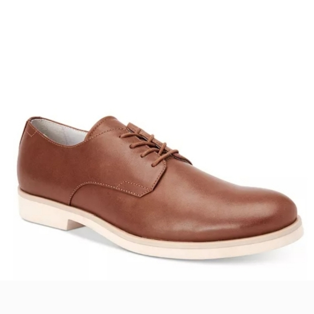 Calvin Klein NWOT Men's Faustino Washed Leather Oxfords Men's Size 10.5